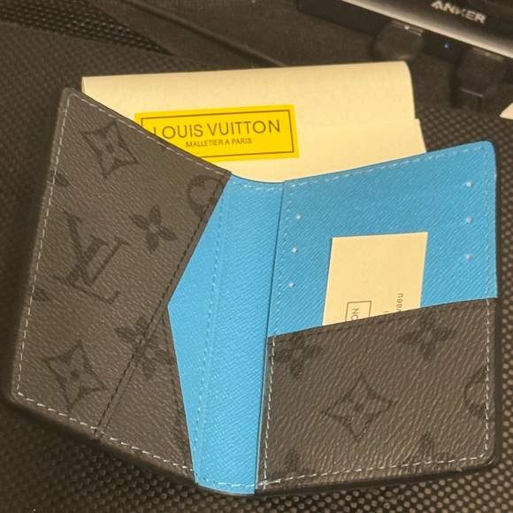 Louis Vuitton Monogram Eclipse Card Holder with Blue Accent - Picture 4 of 6